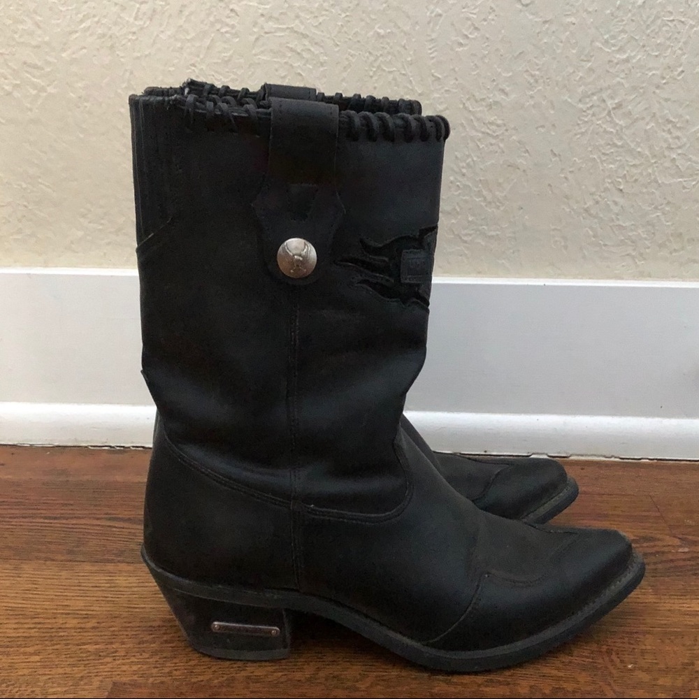 Vintage western style Harley Davidson boots